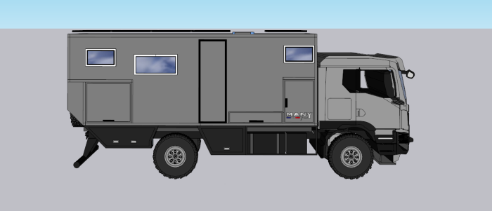 MANY 3D Sketchup - MANY TRUCK Camion Aménagé à la carte
